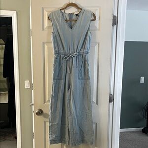 Universal Thread Light Blue Sleeveless Jean Jumpsuit
